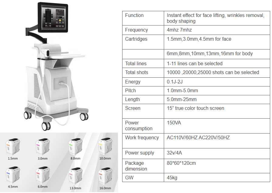 vertical hifu anti aging device