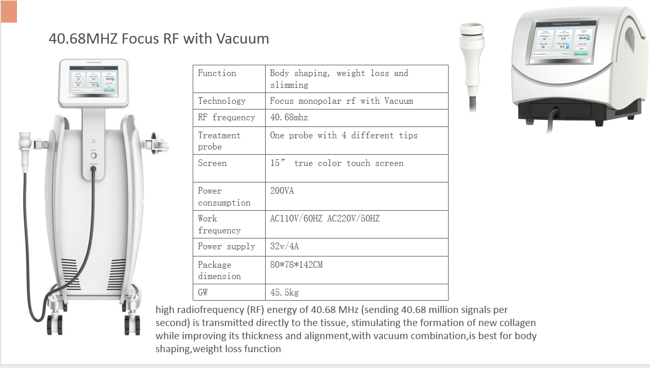 body shaping radio frequency vacuum suction for face body